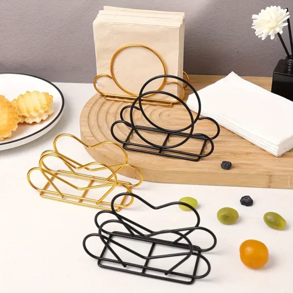 1pc Elegant Metal Tissue Holder -