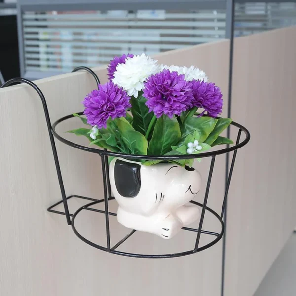 Balcony Railing Flower Pot Hanger Stand – Outdoor Plant Organizer - Image 4