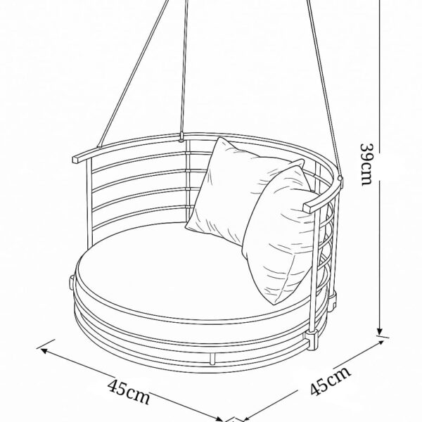 Minimalist Round Hanging Swing Chair2 - Image 4