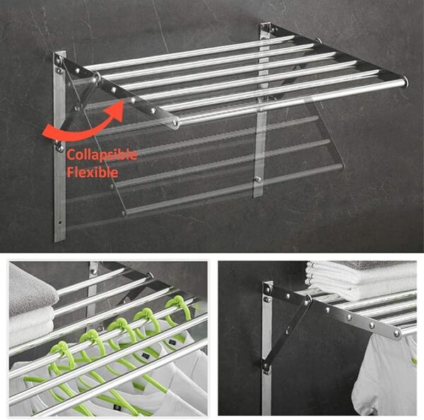 Wall Mounted Clothes Drying Rack, - Image 4